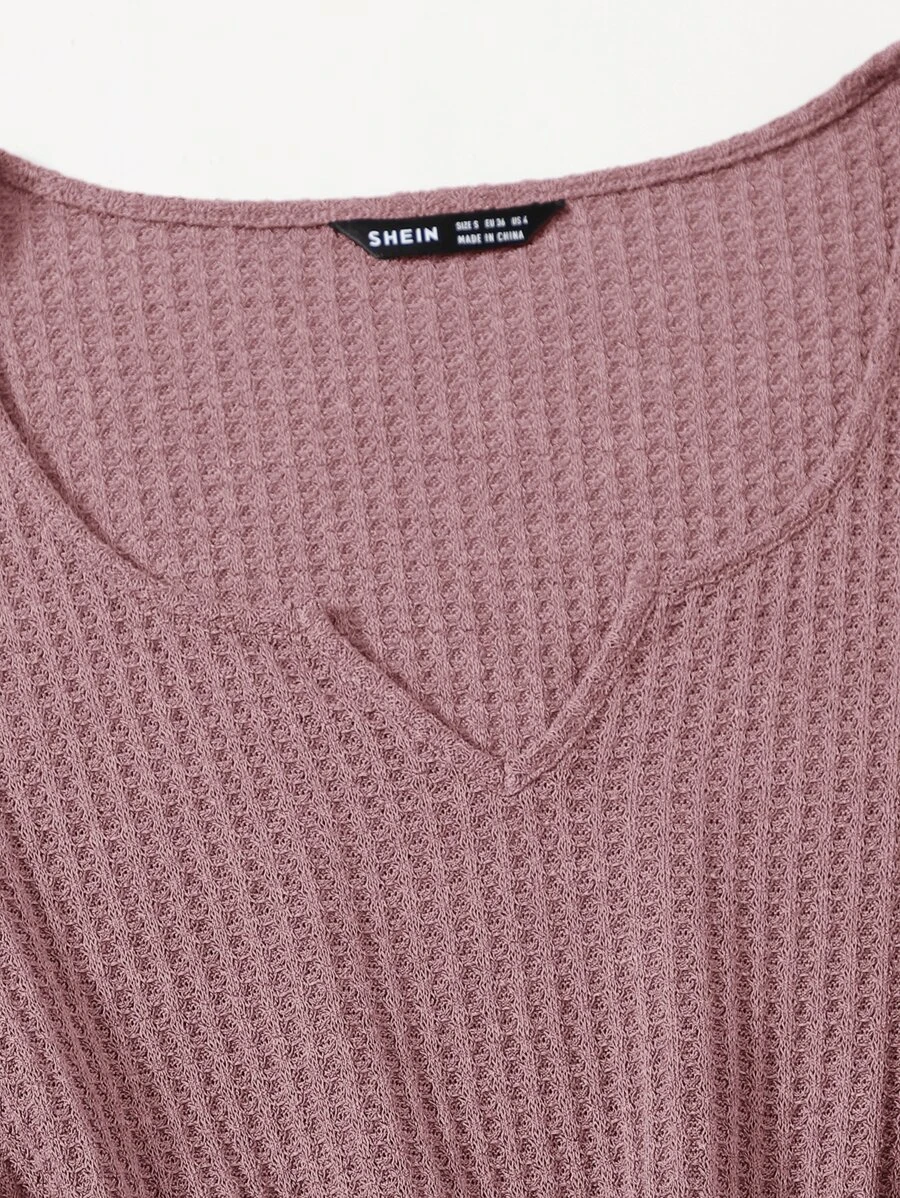 Mono ribete en forma de lechuga de cuello V - Imagen 4