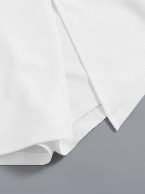 Skort bajo con abertura de cintura el?stica - Imagen 4