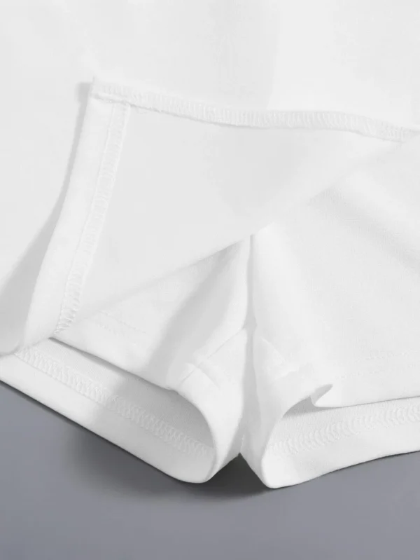 Skort bajo con abertura de cintura el?stica - Imagen 5