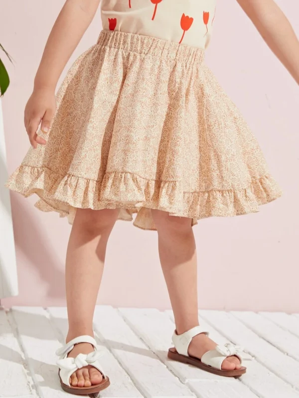 Faldas peque?a Volante r?gido floral de margarita Bohemio - Imagen 2