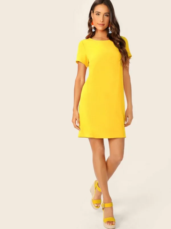 Vestido t?nico amarillo ne?n - Imagen 2