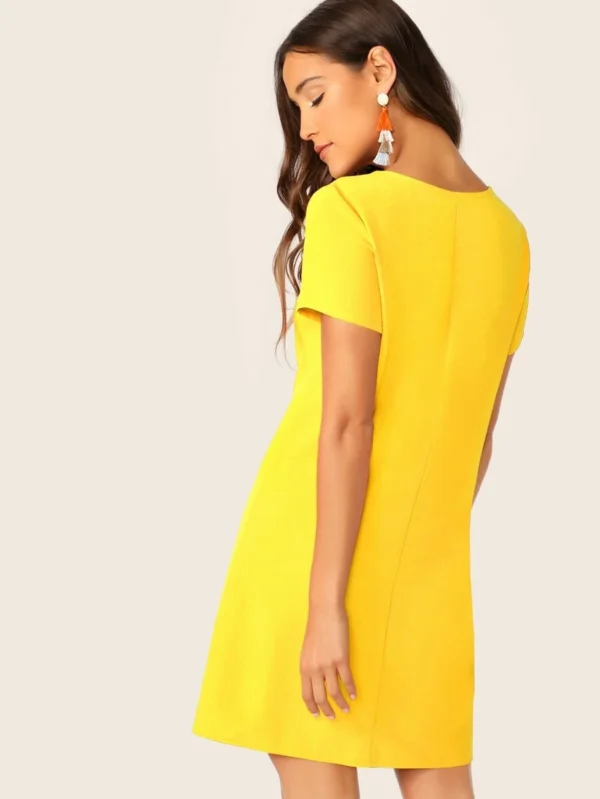 Vestido t?nico amarillo ne?n - Imagen 5