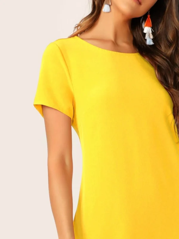 Vestido t?nico amarillo ne?n - Imagen 3