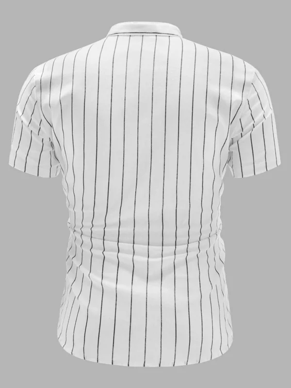 Camisa de rayas de cuello alto - Imagen 4