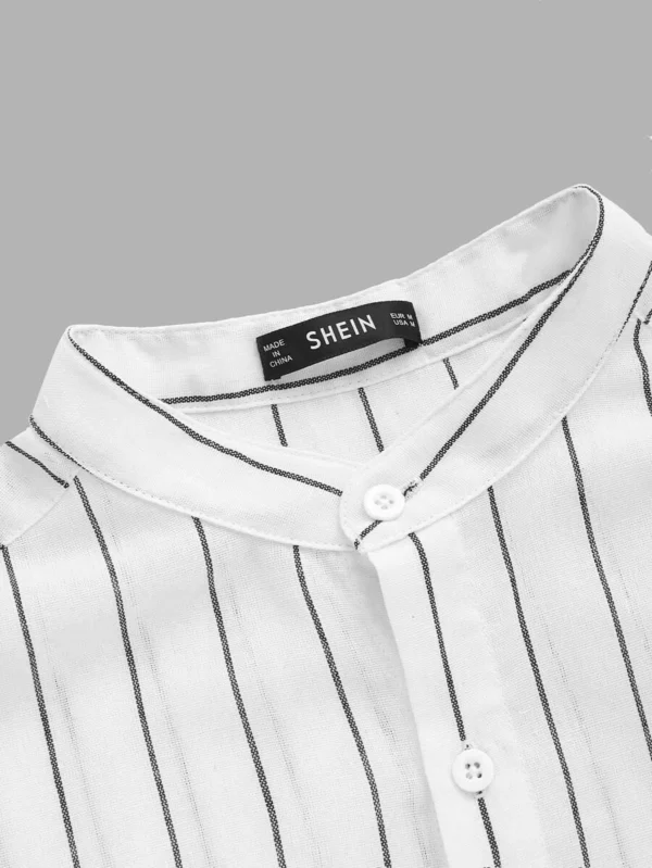 Camisa de rayas de cuello alto - Imagen 2