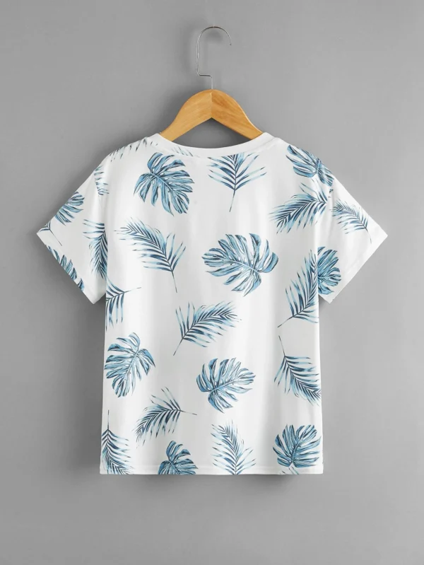 Camiseta con estampado tropical - Imagen 4