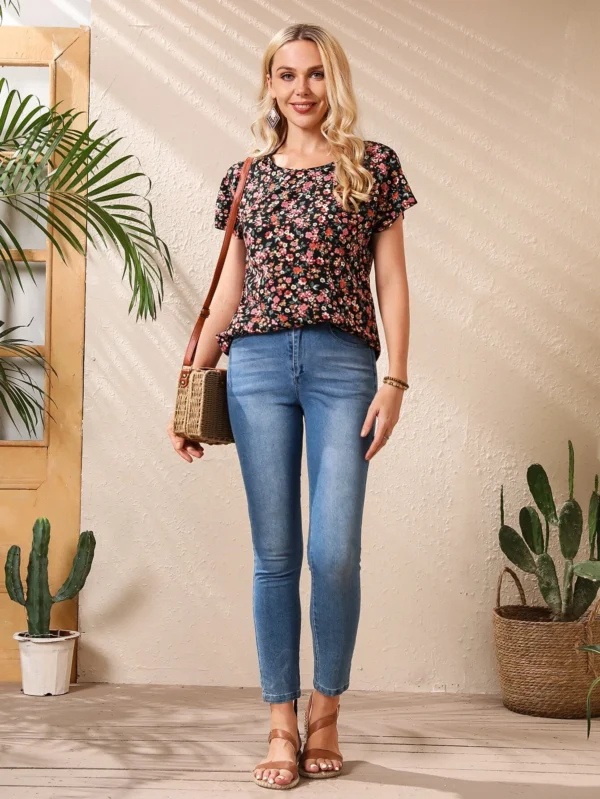 Blusa con estampado flora - Imagen 3