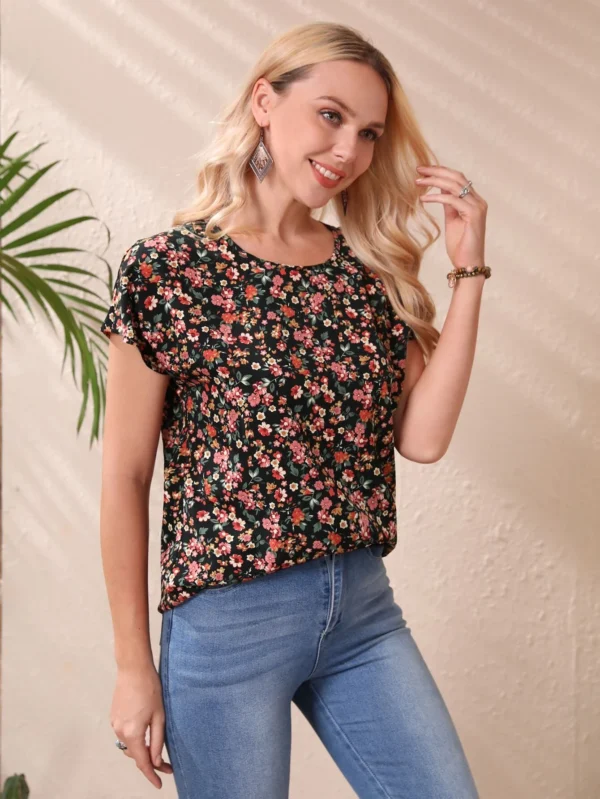 Blusa con estampado flora - Imagen 2