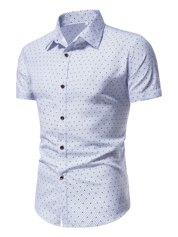 Camisa De Botones Para Hombres Con Diseño De Rombos