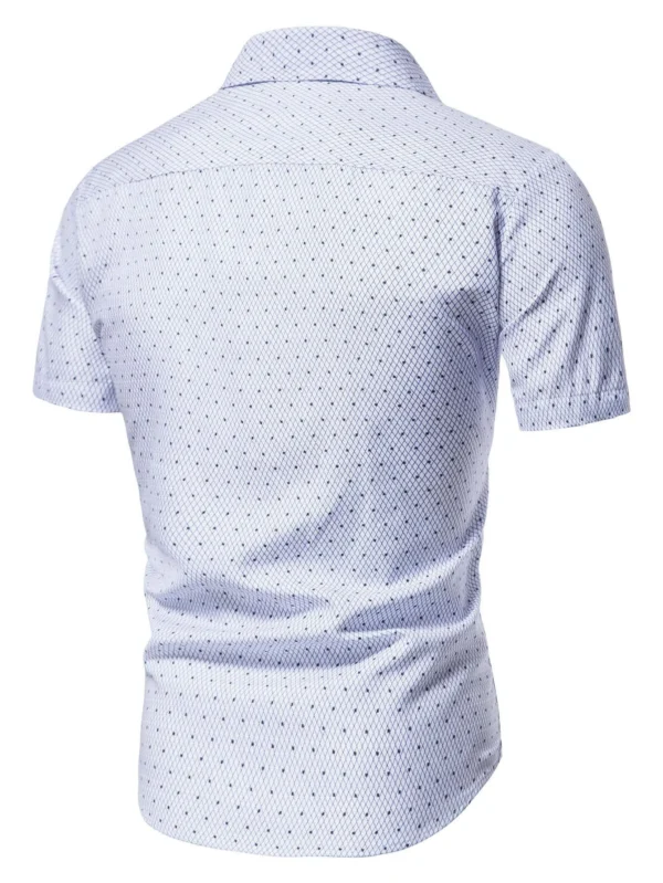 Camisa De Botones Para Hombres Con Diseño De Rombos - Imagen 4
