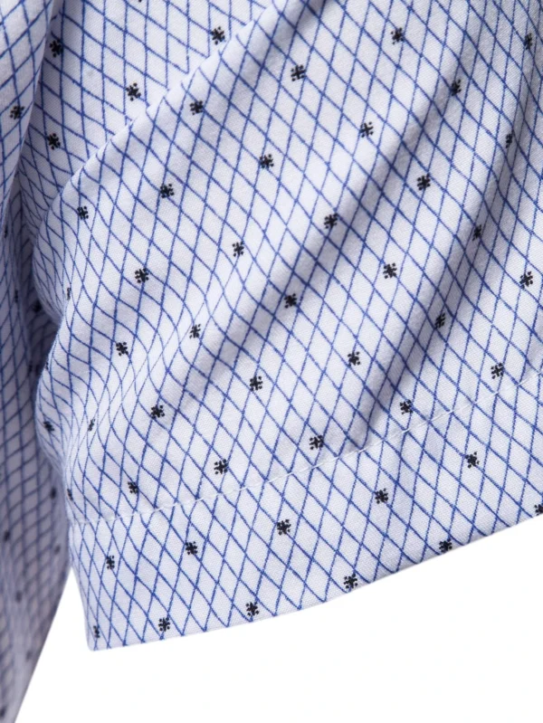 Camisa De Botones Para Hombres Con Diseño De Rombos - Imagen 2