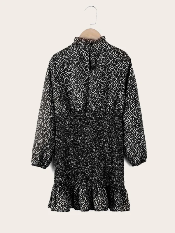 Vestido con estampado con fruncido bajo con fruncido - Imagen 2