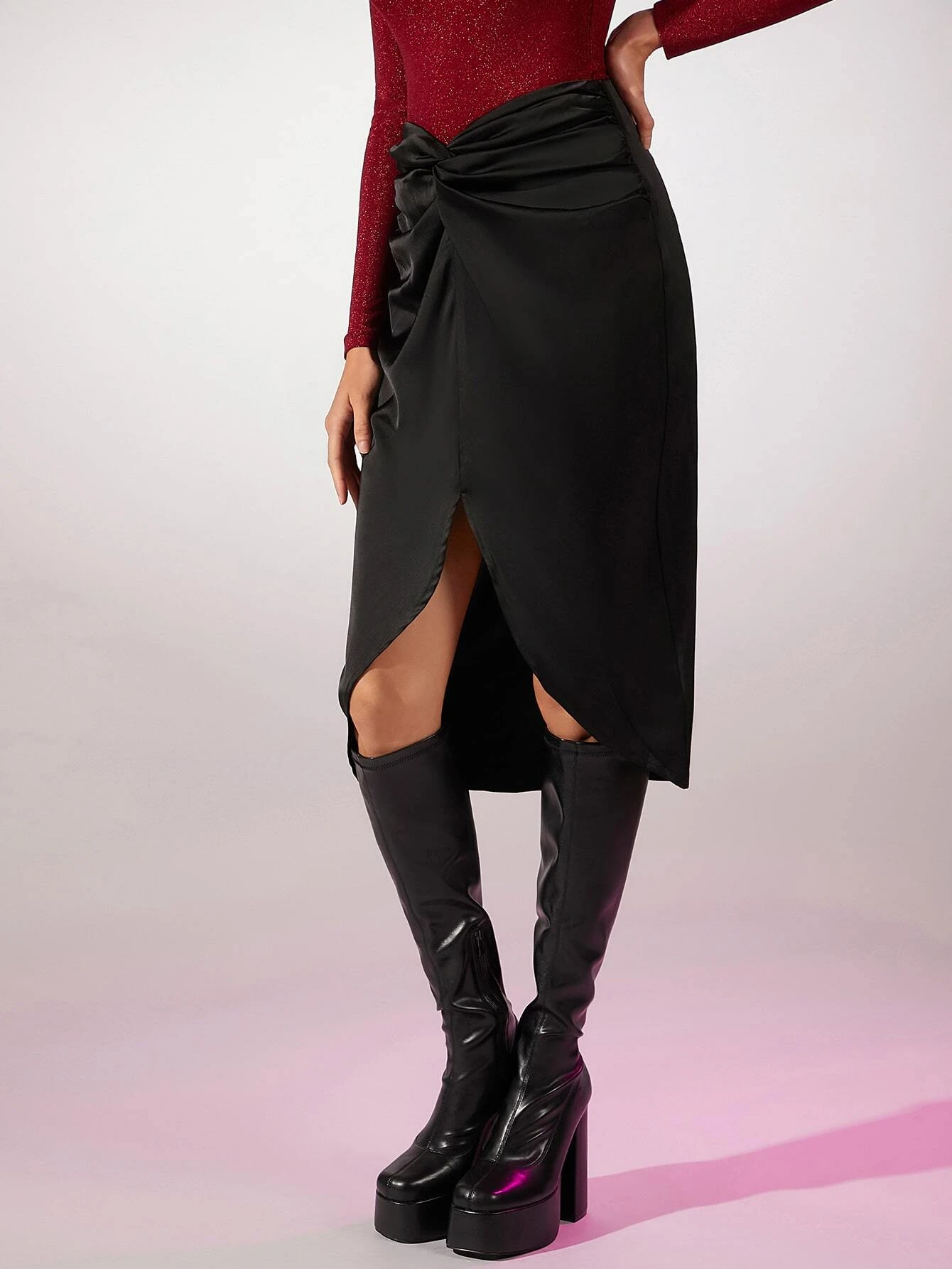 Falda bajo con abertura girante - Imagen 2