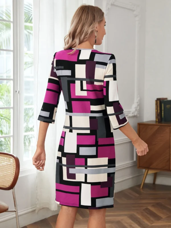 Vestido t?nico con estampado geom?trico - Imagen 2