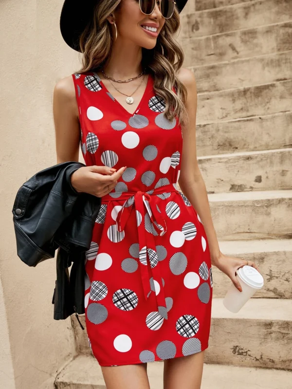 Vestido con estampado de lunares - Imagen 5