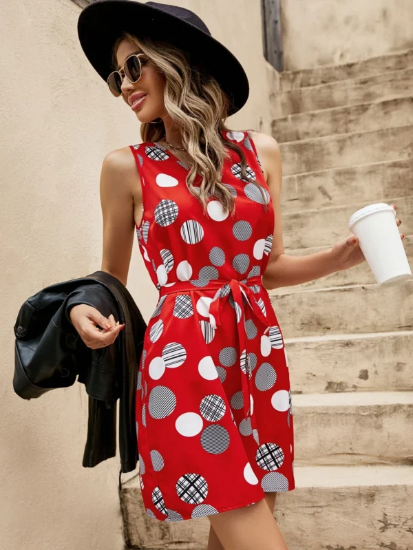 Vestido con estampado de lunares - Imagen 2