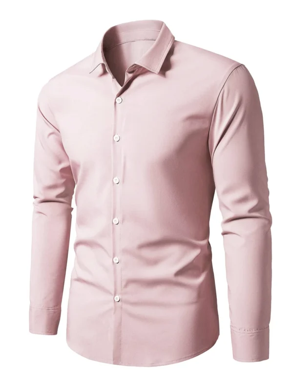 Camisa con bot?n delantero unicolor