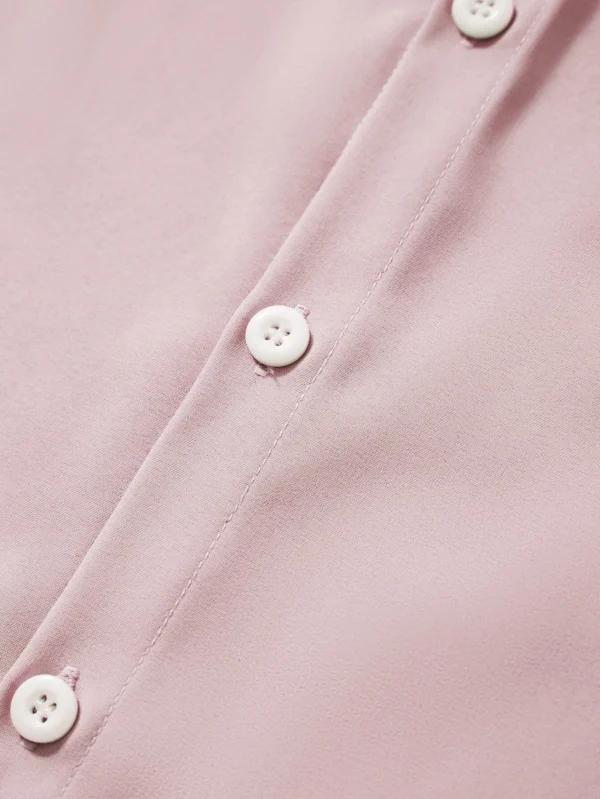 Camisa con bot?n delantero unicolor - Imagen 2