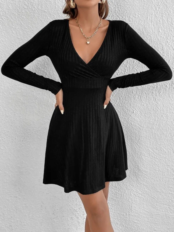 Vestido escote cruzado tejido de canal? - Imagen 3