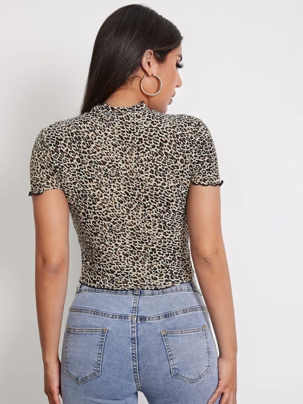 Camisetas Acaracolado Leopardo Casual - Imagen 5