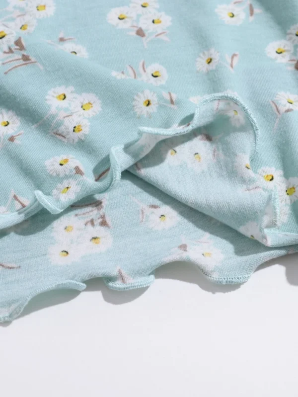 Camiseta ribete en forma de lechuga floral - Imagen 3