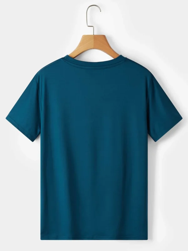 Camiseta unicolor de cuello redondo - Imagen 5