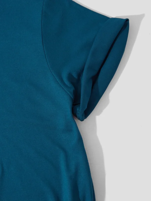 Camiseta unicolor de cuello redondo - Imagen 3
