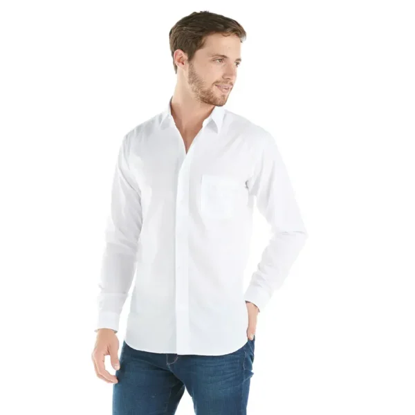 Camisa blanca manga larga - Imagen 3