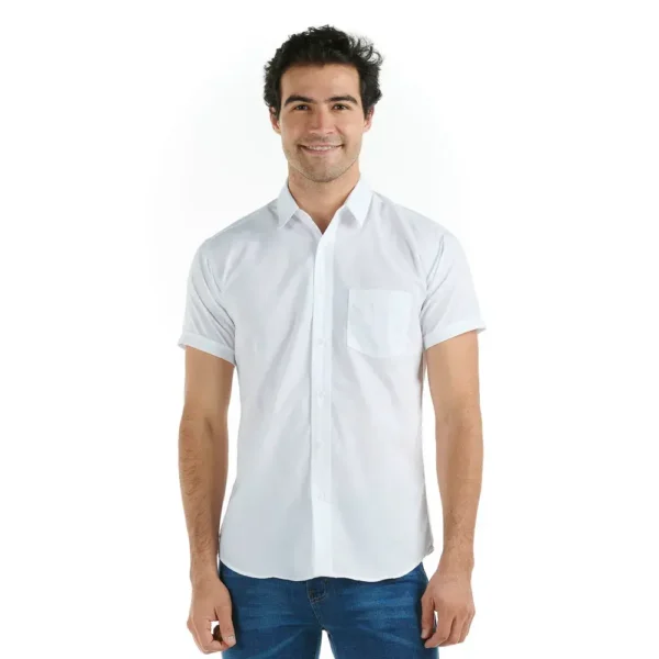 Camisa blanca manga corta
