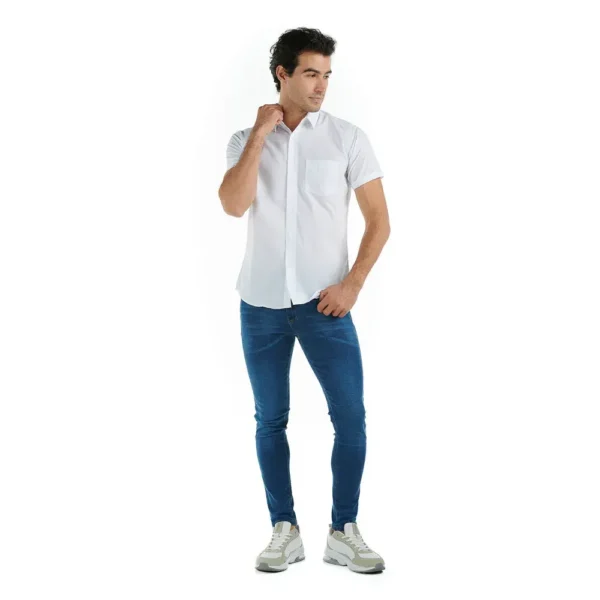 Camisa blanca manga corta - Imagen 5