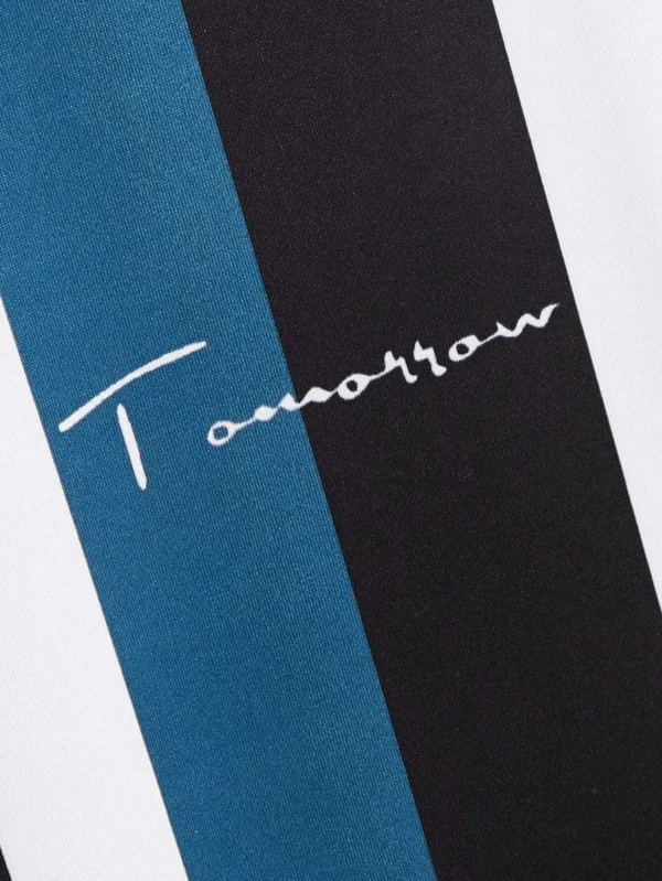 Camiseta de hombres de rayas con estampado de letra - Imagen 3