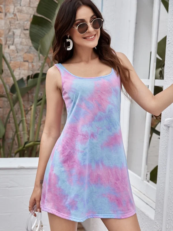 Vestido tank de tie dye