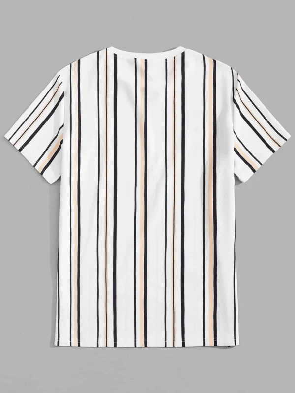 Camiseta con estampado de letra de rayas - Imagen 4