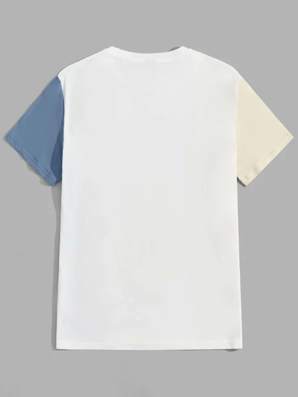 Camiseta de color combinado con estampado floral con slogan - Imagen 5