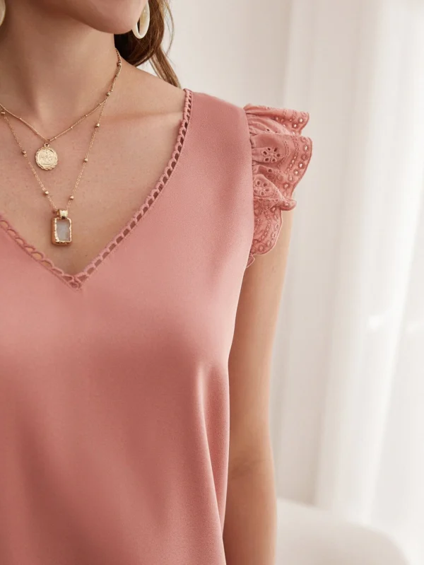 Vestido unicolor ribete con fruncido con cord?n trasero - Imagen 3
