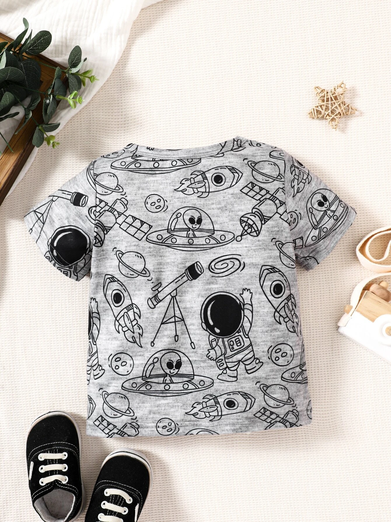 Beb? Camiseta cohete & astronauta con estampado - Imagen 6