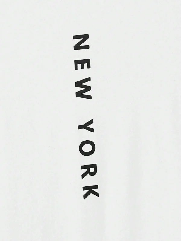 Camiseta con estampado de letra bajo curvo - Imagen 2