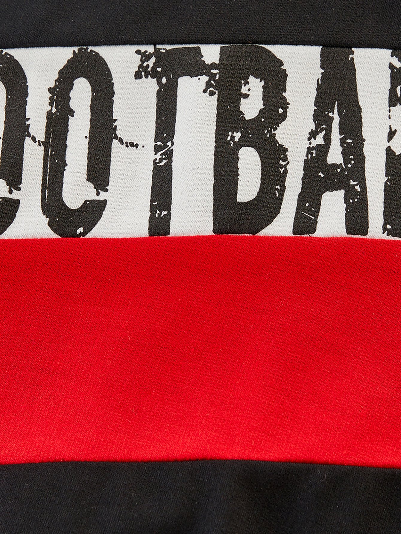 Kid Boy Letter Print Block Color Sudadera con capucha Top - Imagen 3