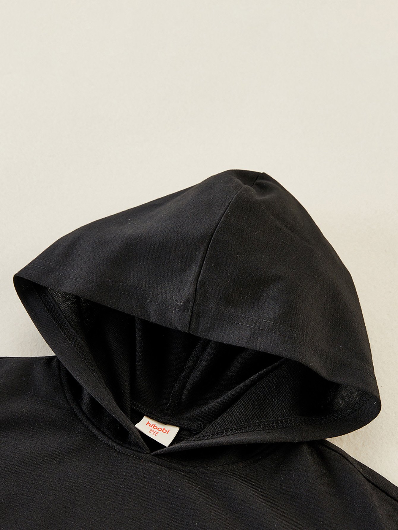 Kid Boy Letter Print Block Color Sudadera con capucha Top - Imagen 4