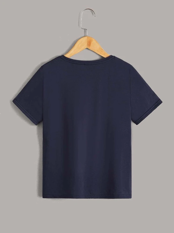 Ni?os Camiseta panel de rayas de color combinado - Imagen 4