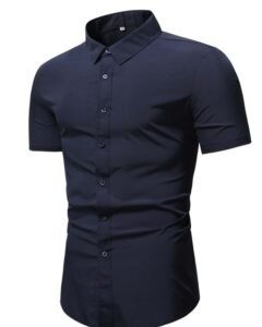 Hombres Camisa unicolor con botón
