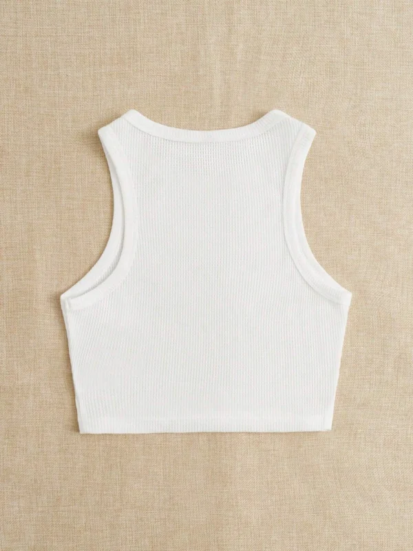 Top tank crop con estampado de letra - Imagen 5