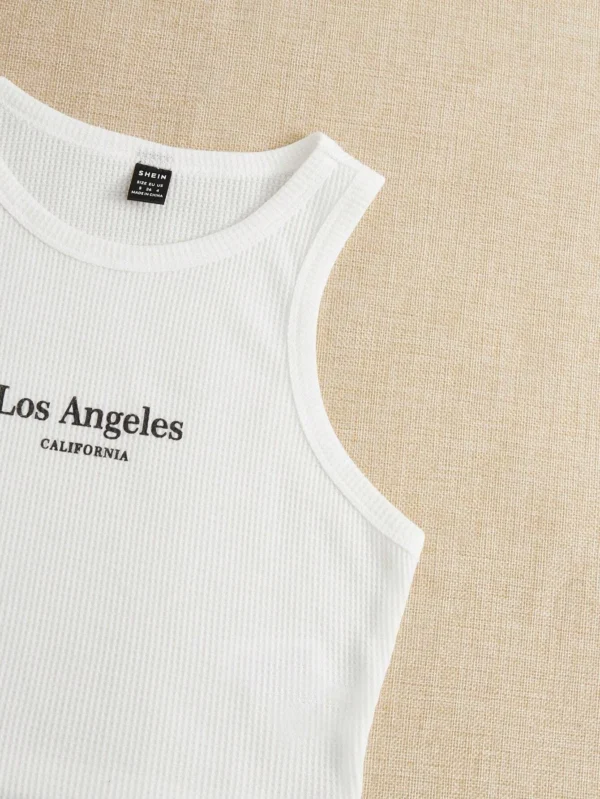 Top tank crop con estampado de letra - Imagen 2