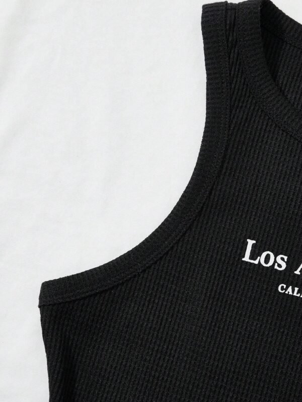 Top tank crop con estampado de letra - Imagen 3