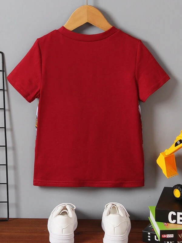 Ni?ito Camiseta con estampado de excavador - Imagen 6