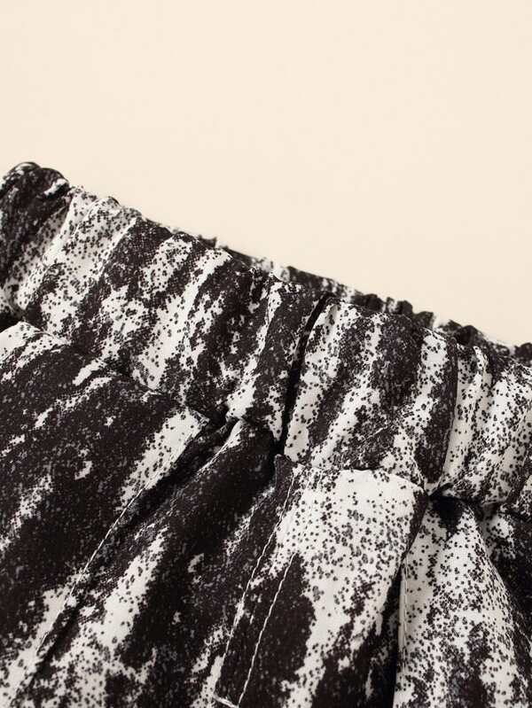 Camiseta y pantalones cortos con estampado de letras de ?guila informal para ni?o peque?o - Imagen 2