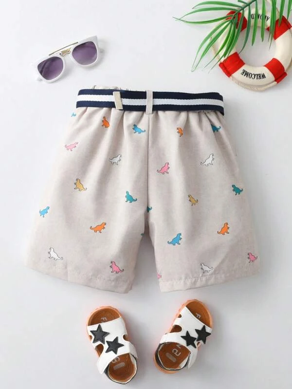 Ni?ito Shorts con estampado de dinosaurio - Imagen 2