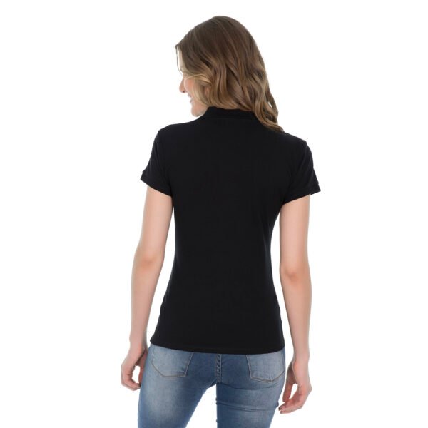 Playera Polo Manga Corta mujer negro - Imagen 2