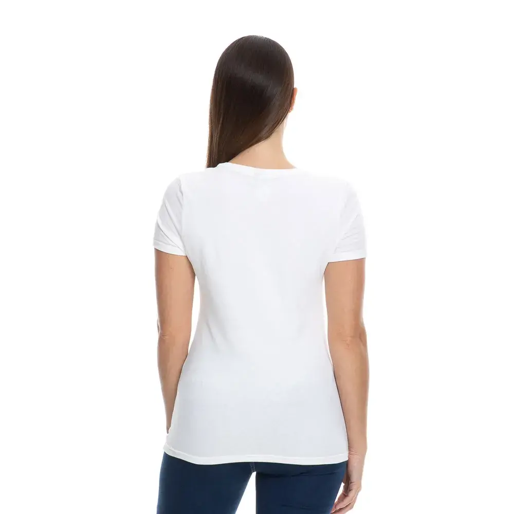 Playera Cuello Redondo Mujer blanca Manga Corta - Imagen 2