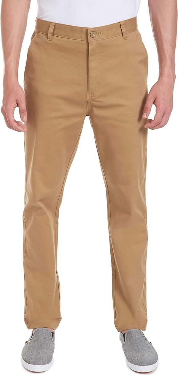 Pantalon gabardina caqui hombre